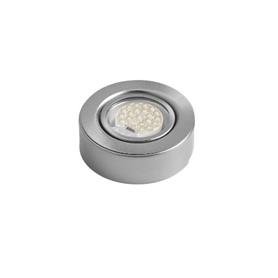 Single Round LED Under Unit Light: Satin nickel