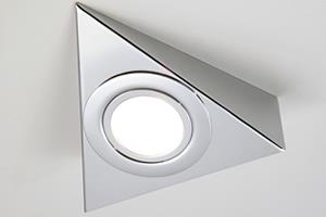 Low Voltage Triangular Cabinet Light - Chrome