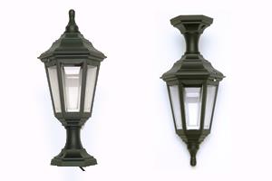 Post or Ceiling Mount Lantern - Black