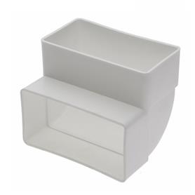 110 x 54mm Flat Channel Duct Vertical Bend 90 degree