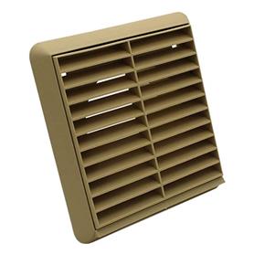 Fixed Grille With Flyscreen Beige 4" / 100mm