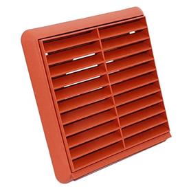 Fixed Grille With Flyscreen Terracotta 6" / 150mm