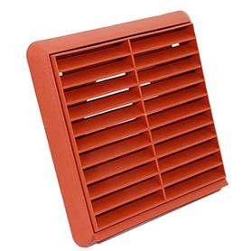 Fixed Grille With Flyscreen Terracotta 5" / 125mm
